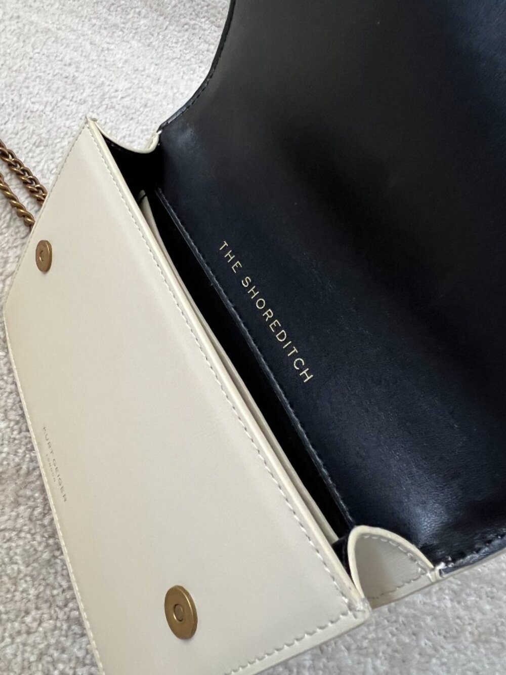 Kurt Geiger London Shoreditch Leather Rainbow Rhinestone Bling Crossbody Bag - Picture 7 of 14